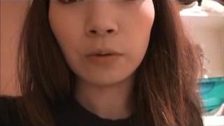 Hairy Japanese pooping a big one in close up