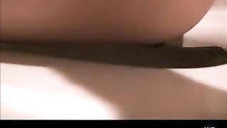 Hairy Japanese pooping a big one in close up