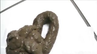 Sexy beauty threw shit in the toilet