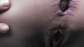 Chubby woman pooping a big one in close up