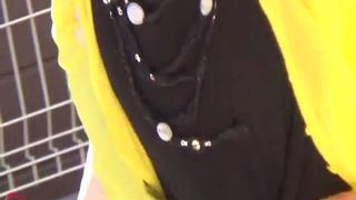 Panty poop accident in public with a sexy teen