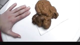 Young german pooping a big pile of creamy shit