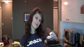 Beautiful Ariel shitting on the kitchen floor