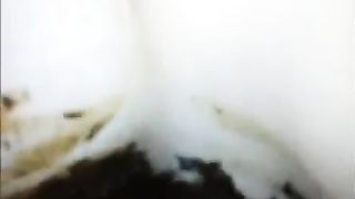 Amateur couple fucking hard with green shit