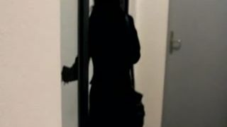 Sexy girl dancing while shitting in pants