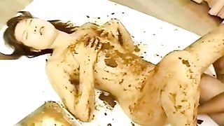 Fucking a Japanese scat girl in doggy style