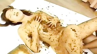 Fucking a Japanese scat girl in doggy style