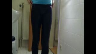 Skinny girlfriend shitting on horny masked boyfriend