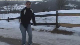 Desperate teen pissed in her tight jeans