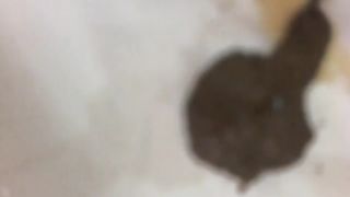 Beautiful teen shitting in the shower