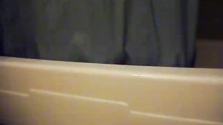 Sexy black babe trying to poop on her own hands