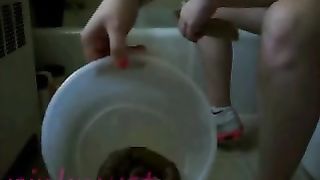 Compilation of same naked wife pooping