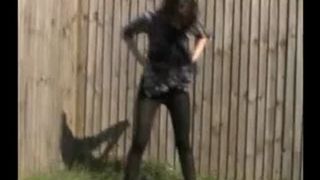 Young virgin peeing in public
