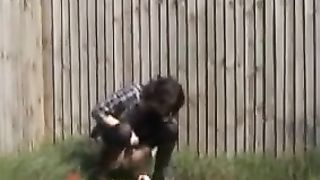 Young virgin peeing in public