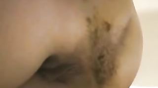 Sexy young girl smearing crap on her butthole