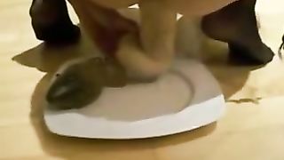 Eating fresh shit after riding a dildo