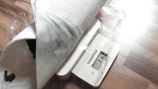 Beautiful brunette teen dropped a big pile of shit