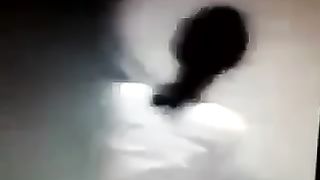 Brunette babe dropped a big turd in a bus station