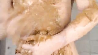 Female human toilet forced to eat poop