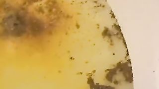 Vintage video of naked babe pooping liquid shit