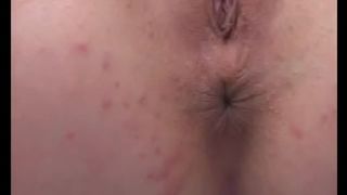 Hot girl with blue hair smearing shit on her feet