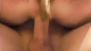 Riding long dick while pooping long turd