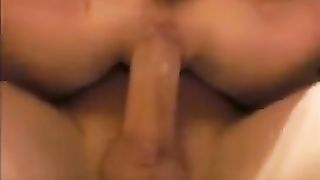 Riding long dick while pooping long turd