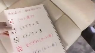 Asian teen eating her own poop