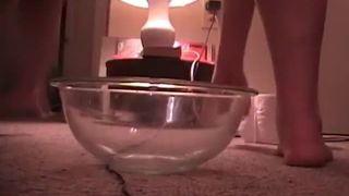 Have to poop in glass bowl