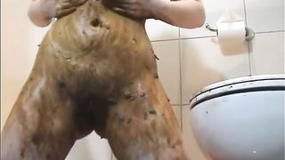 Horny girl fucked in the ass with scat