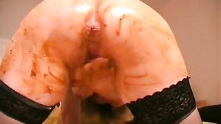 Horny milf rubbing shit from her panties