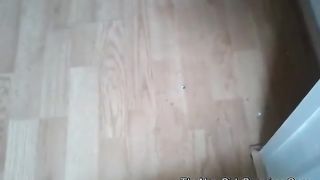 Thin girlfriend pooping a big turd