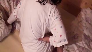 Japanese girl did a mess in her diapers