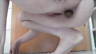 Dropped a huge turd on bathroom floor