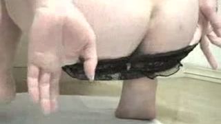 Asian teen undressed to poop on bedroom floor