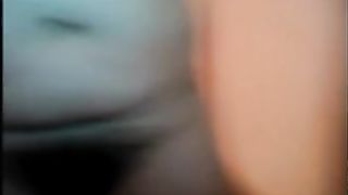 Amateur girl dropped a big one on a white plate