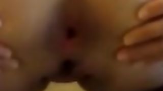 Spreading butt cheeks wide opened