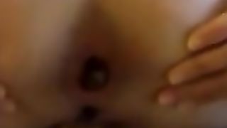 Spreading butt cheeks wide opened