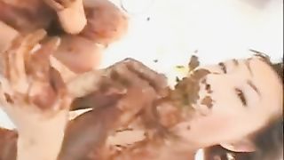 Hot lesbian girls sharing loads