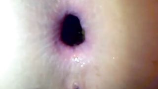 Huge turd got stuck in her tight asshole