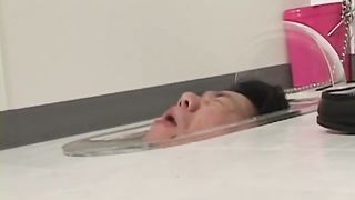 Dirty Japanese teen pooping on her boyfriend