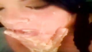 Blonde girl puked after drinking alcohol