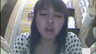 Hot college girl puking in toilet