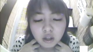 Hot college girl puking in toilet