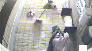 Hot college girl puking in toilet