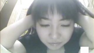 Hot college girl puking in toilet