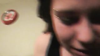 College girl puking cause she's sick