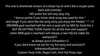 Erika pooping in her panties