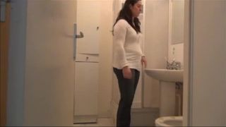 College girl is really constipated