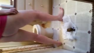 Sexy wife spreading butt cheeks wide opened